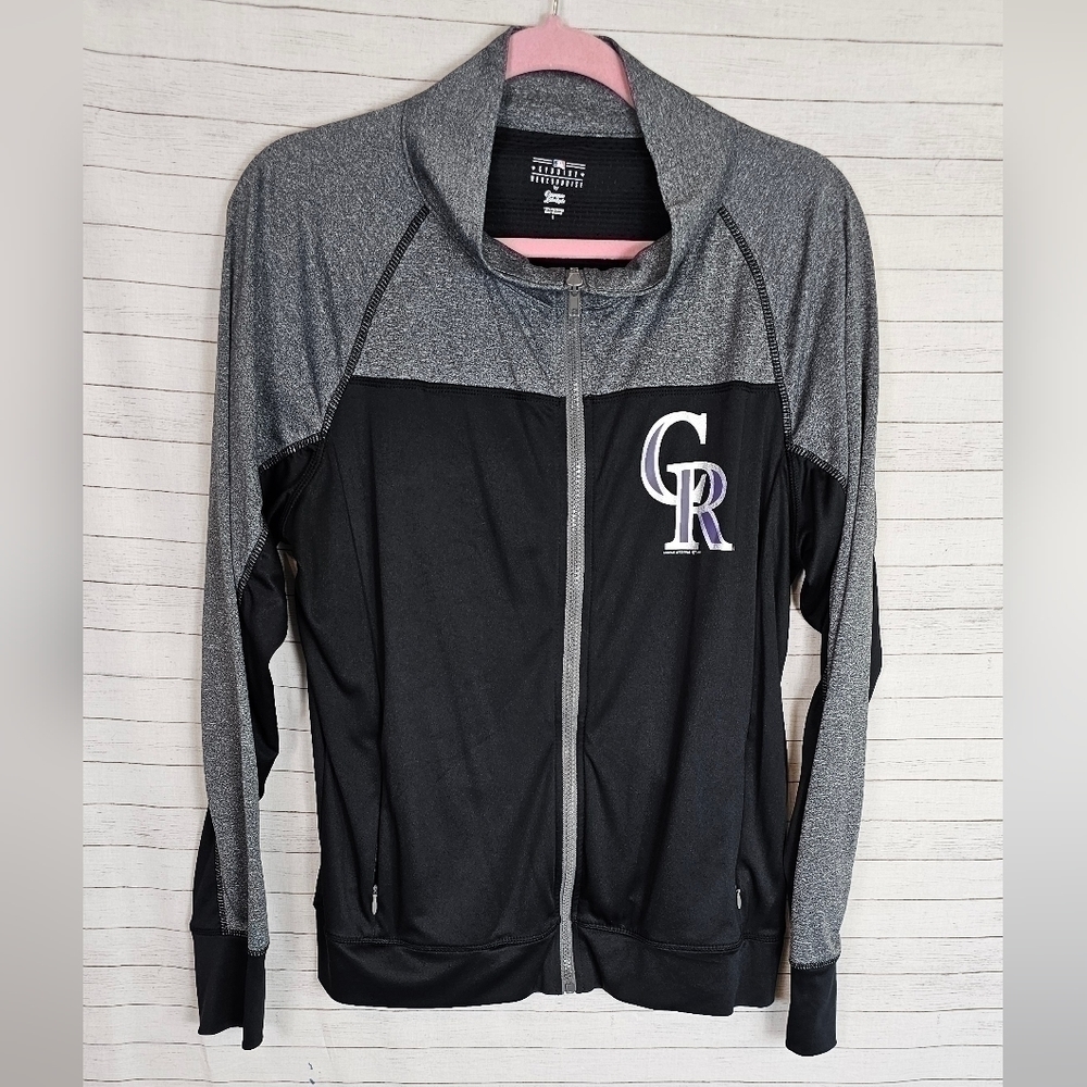 CAMPUS LIFESTYLE COLORADO ROCKIES FULL ZIP LIGHTWEIGHT JACKET, SZ LARGE